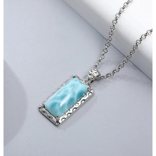 Larimar Necklace, Larimar Gemstone Handmade, Larimar Beautiful Gift Pendant