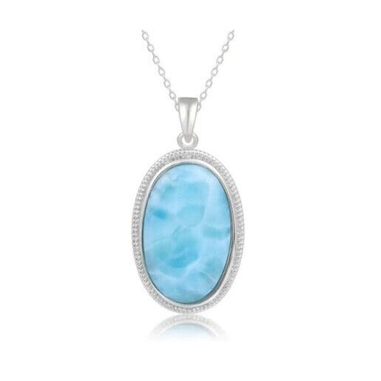 Larimar Necklace, Larimar Gemstone Handmade, Larimar Beautiful Gift Pendant