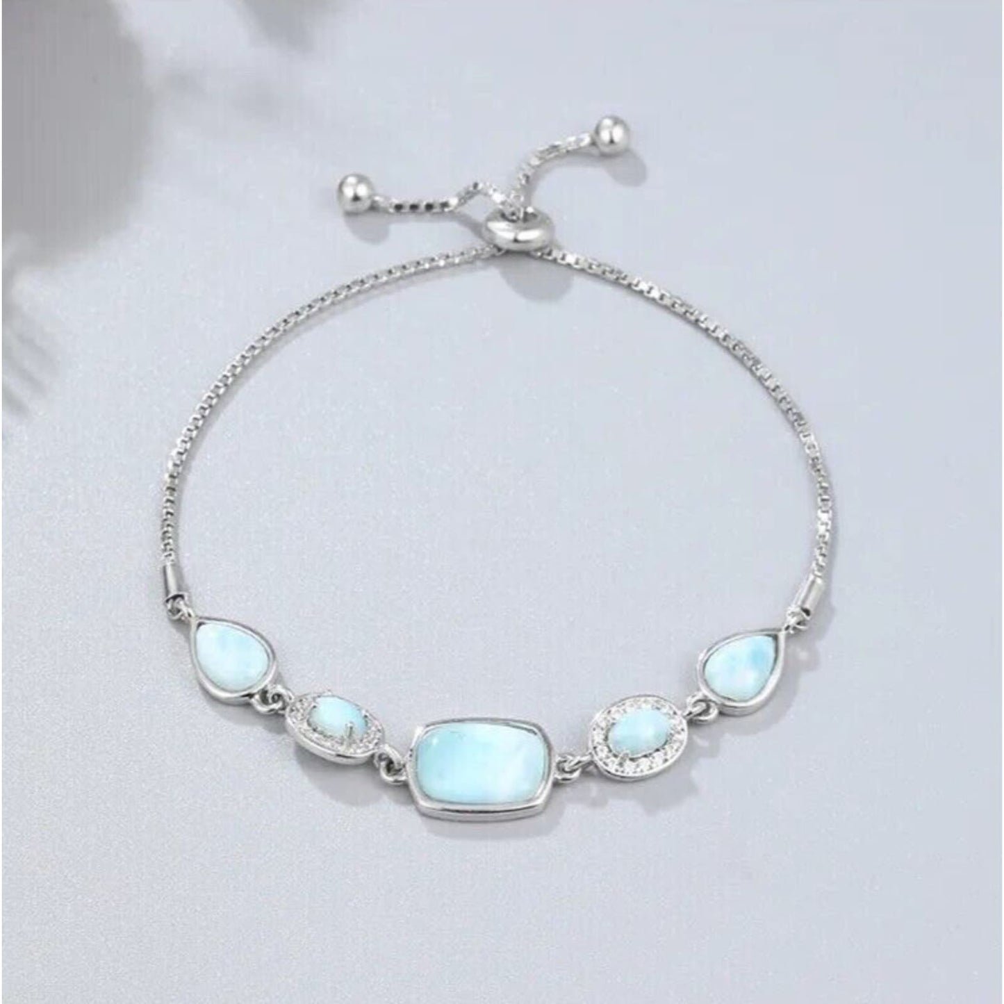 Larimar Bracelet, Larimar Gemstone Bracelet, Larimar Beautiful Gift Bracelet