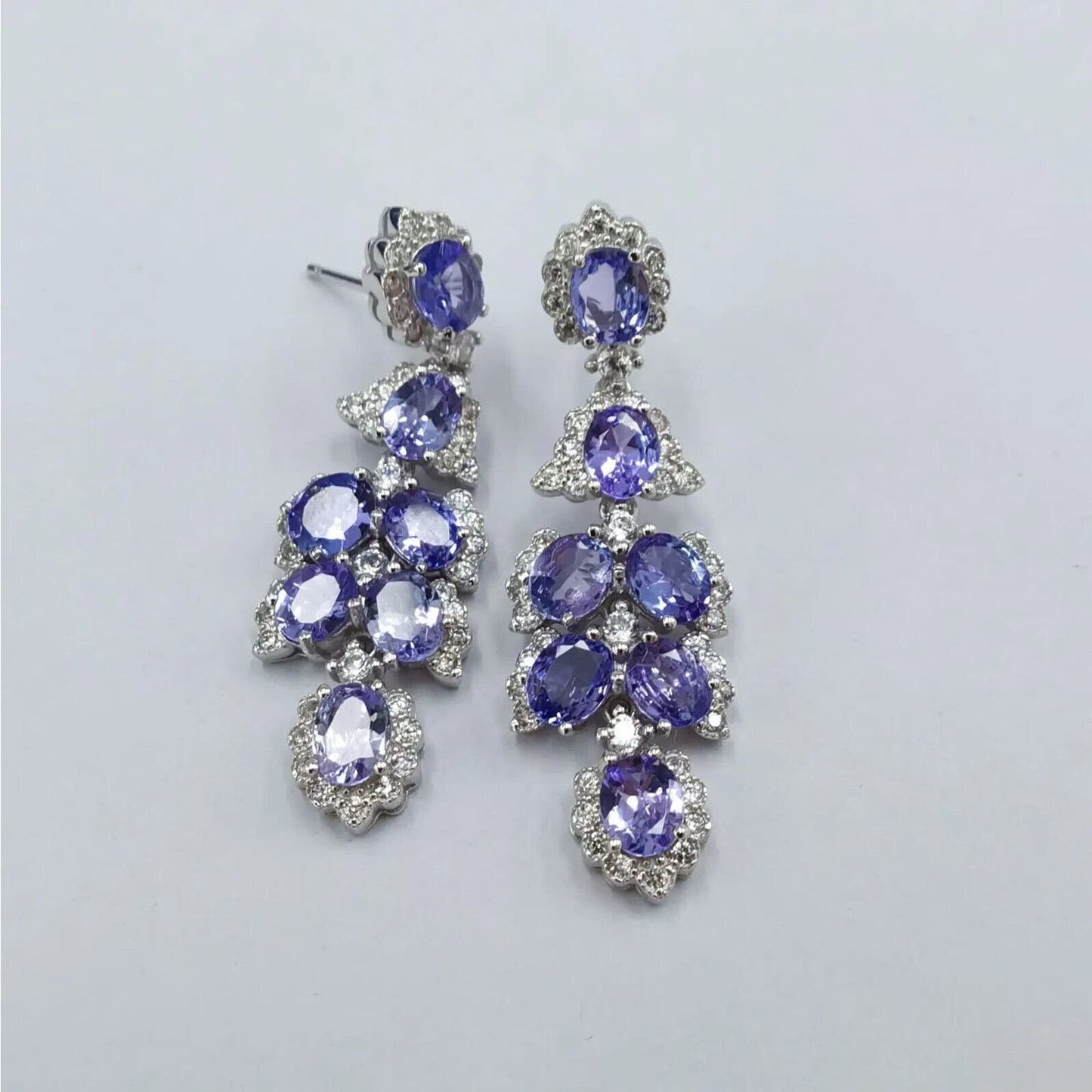 Tanzanite Statement Chandelier Earrings VVS1