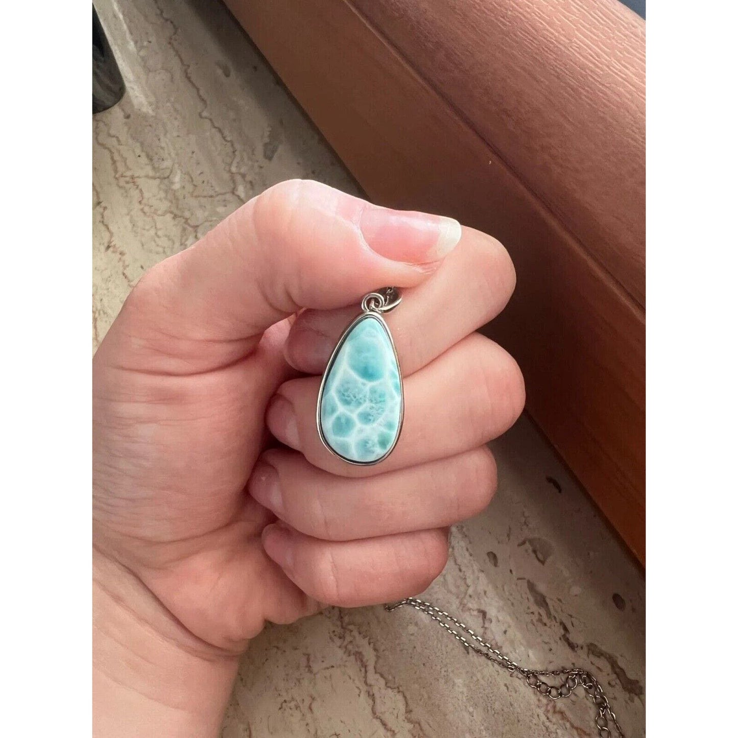 Larimar Necklace, Larimar Gemstone Handmade, Larimar Beautiful Gift Pendant