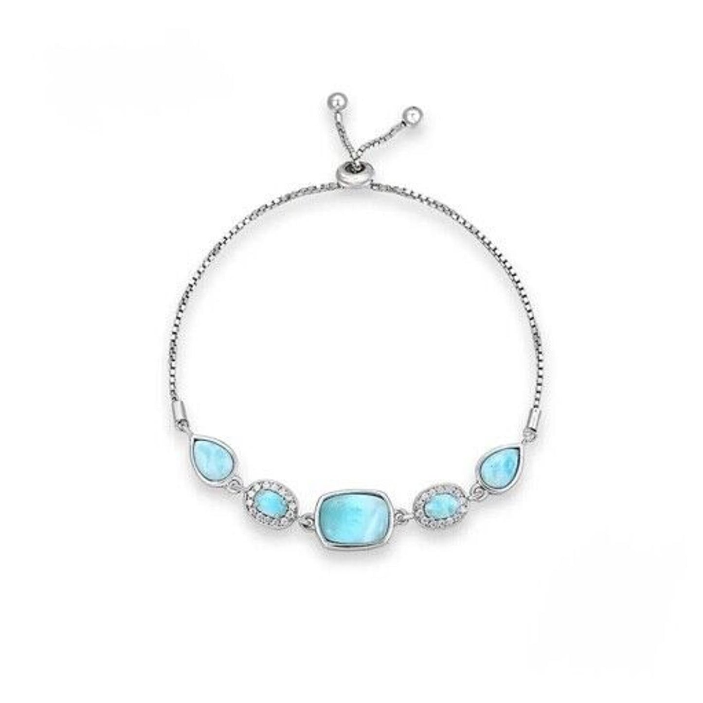 Larimar Bracelet, Larimar Gemstone Bracelet, Larimar Beautiful Gift Bracelet