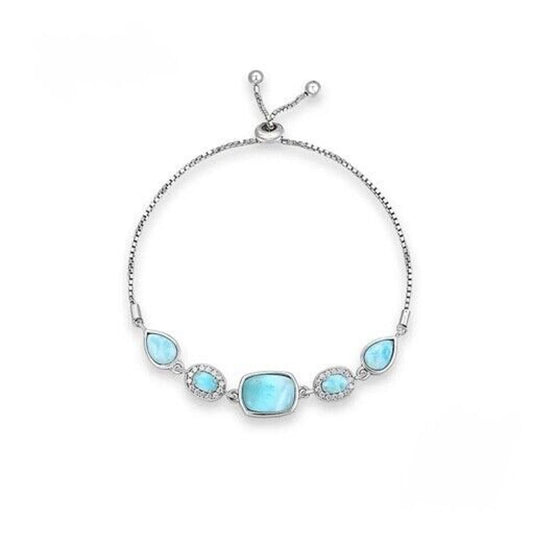 Larimar Bracelet, Larimar Gemstone Bracelet, Larimar Beautiful Gift Bracelet