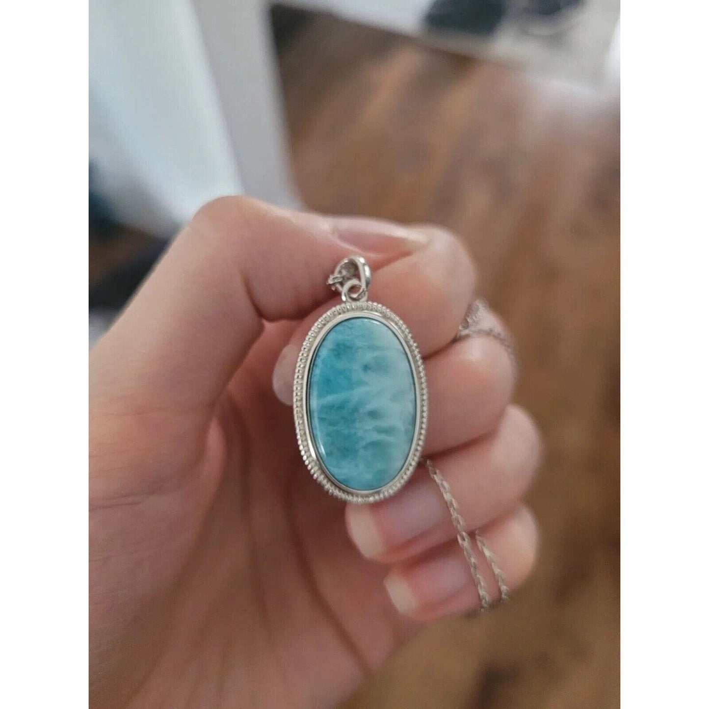 Larimar Necklace, Larimar Gemstone Handmade, Larimar Beautiful Gift Pendant