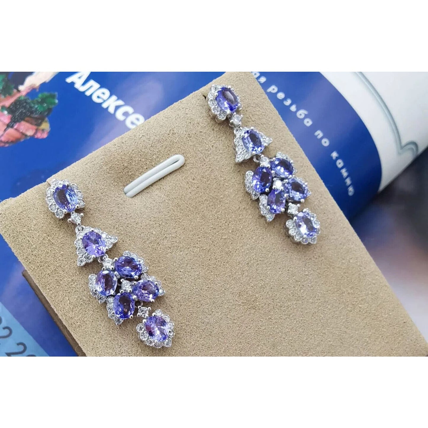 Tanzanite Statement Chandelier Earrings VVS1