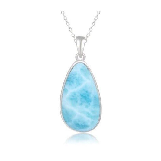 Larimar Necklace, Larimar Gemstone Handmade, Larimar Beautiful Gift Pendant