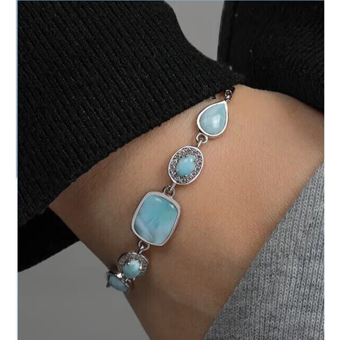 Larimar Bracelet, Larimar Gemstone Bracelet, Larimar Beautiful Gift Bracelet