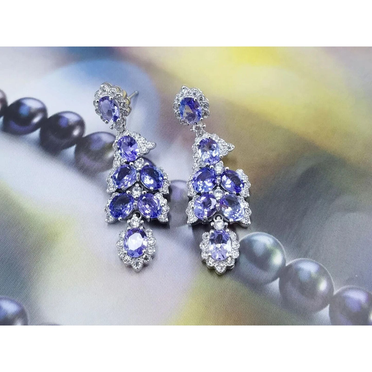 Tanzanite Statement Chandelier Earrings VVS1